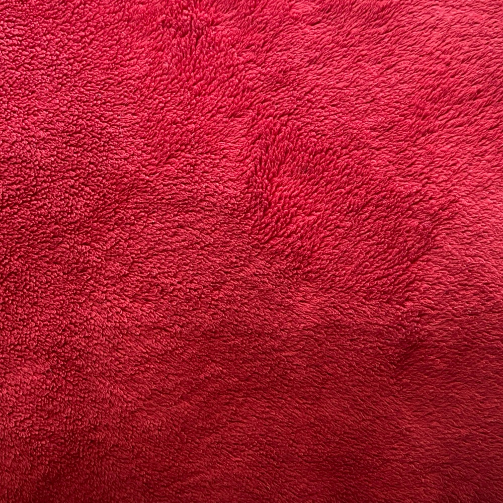 Pottery Barn RED Velvet Velour sheet Plush TWIN Size Fitted